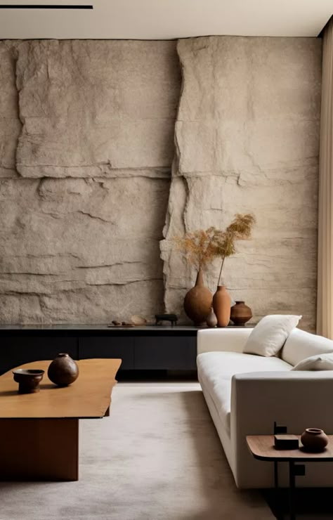 Ibiza Pool, Rock Interior, Stone Wall Texture, Distress Paint, Stone Walls Interior, Artificial Rocks, Wall Painting Techniques, Sofa Beige, Attic Bedrooms