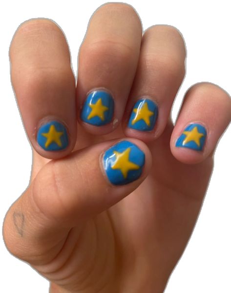 Yellow Star Nails, Short Nails Simple, Really Short Nails, Nails Simple, Star Nails, Funky Nails, Short Nails, Lookbook, Nails