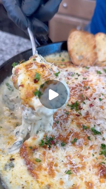 Seafood Recipes on Instagram: "Seafood Spinach Dip 🍤🦀

🎥 by @onestopchop_

Follow @cuisineocn for more 🦀
Follow @cuisinetrf for more 🥩
Follow @cuisinesnt for more 🦀🥩

Recipe Books in our bio 🌶️

1 lb 16/20 shrimp
8 oz limo crab meat
20 oz fresh spinach, chopped 
20 oz cream cheese 
1 cup mozzarella cheese
1/2 cup fresh shredded Parmesan cheese
1/2 cup sour cream 
3/4 cup heavy cream 
All purpose seasoning 
Garlic and herb seasoning 
Smoked paprika 
Cajun/creole seasoning 
Crushed red peppers
Fresh parsley for garnish

🔥🔥🔥

#seafoodlover #food #foodie #foodiegram #instafood #delicious #shrimp #crab #seafooddip #dip #onestopchop" Crab And Shrimp Dip With Cream Cheese, Seafood Spinach Dip, Crab And Spinach Dip Recipe, Shrimp Dip With Cream Cheese, Cajun Crab Dip, Mediterranean Snacks, Cabbage Recipes Healthy, Seafood Dip, Shrimp Dip