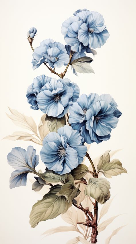 Vintage Floral Whispers 🌼 These grainy flower illustrations capture the delicate details of nature's finest. Bring a touch of vintage elegance to your space. #VintageWhispers #FloralDecor #RetroInspo Blue Flower Illustration, Blue Flower Png, Vintage Floral Illustration, Vintage Flower Illustration, Botanical Flowers Print, Ear Tattoo Ideas, Illustration Clip Art, Botanical Flower Art, Flower Illustrations