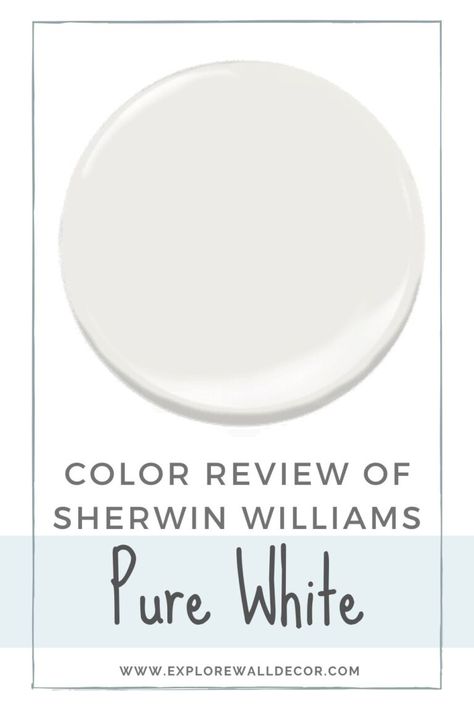 Sherwin Williams Pure White Paint Color Review - Explore Wall Decor Sherwin Williams White Paint Colors For Walls, Pure White Paint Color, Sw Pure White, Sherwin Williams Pure White, Best Sherwin Williams Paint, Pure White Sherwin Williams, Wall Paint Texture, Painting Bathroom Walls, Sherwin Williams Extra White