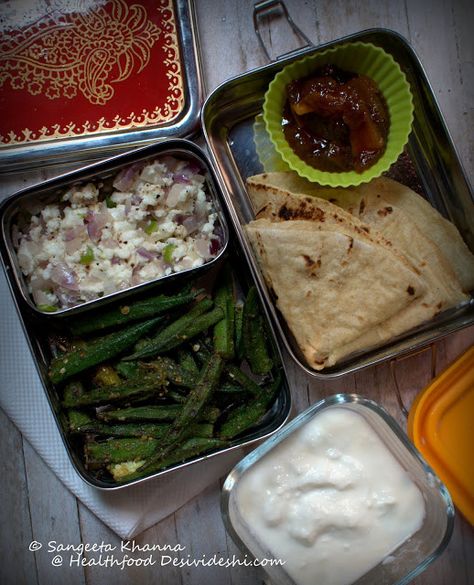 healthfood desivideshi: lunch boxes for adults : do not let the simple roti subzi be boring, jazz up the everyday subzi, make the subzi quick Navratri Thali, Breakfast For Dinner Recipes, Lunch Boxes For Adults, Lunch Box Ideas For Adults, Tiffin Ideas, Lunch Stuff, Lunch Recipes Indian, Lunchbox Recipes, Tiffin Recipe