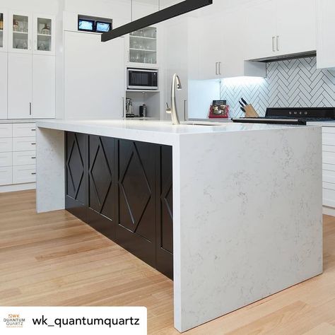 Joinery Supplies Tasmania on Instagram: “How gorgeous is this kitchen 😍. Posted @withregram • @wk_quantumquartz The classic marble-look of Bella Carrara #QuantumQuartz is the…” Quantum Quartz, Kitchen Benchtops, Kitchen Pantry Design, Pantry Design, Kitchen Pantry, Tasmania, Joinery, Dream House, Marble