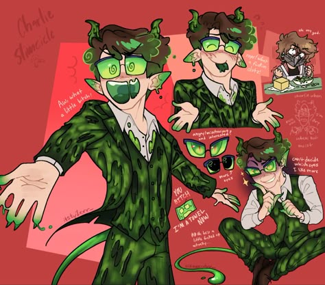 Charlie Slimecicle Generation Loss Fanart, Generation Loss Matching Icons, Generation Loss Charlie Fanart, Genloss Slimecicle Fanart, Genloss Slimecicle, Slimecicle Fanart, Gen Loss, Charlie Slimecicle, Generation Loss