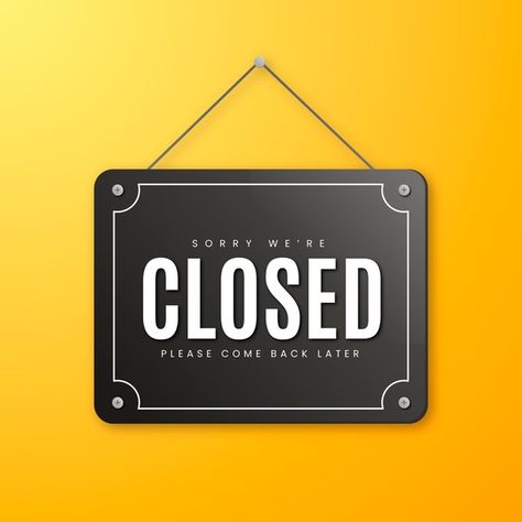 Gradient sorry, we're closed signboard | Free Vector #Freepik #freevector #sign #gradient #mark #indicator Sorry We Are Closed Today, We Are Closed Today, Open & Closed Signs, Sorry We Are Closed, Closed Sign, Close Instagram, Closed Today, Closed Signs, Modern Tableware