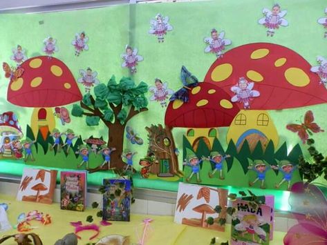 Enchanted Forest Theme, Hallway Displays, Fairytale Decor, Preschool Bulletin, Preschool Bulletin Boards, Library Activities, Fairy Friends, Forest Theme, Butterfly Theme