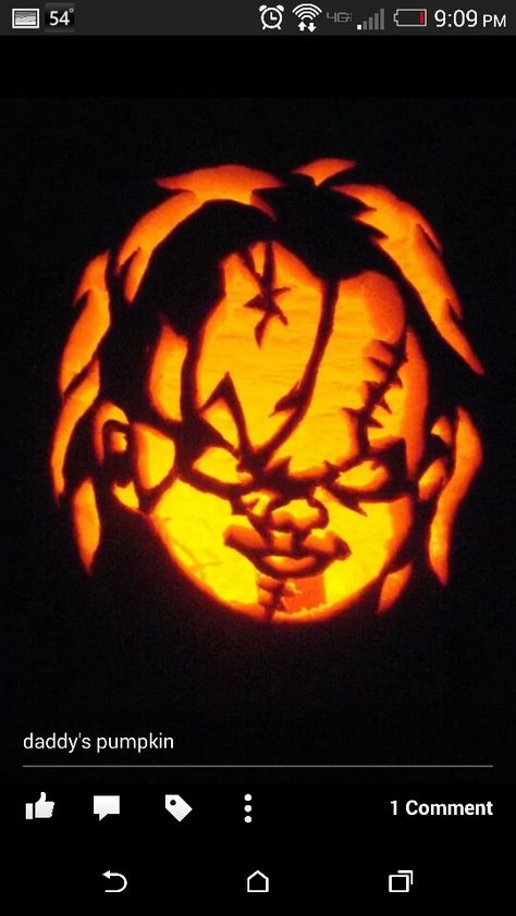 Chucky Pumpkin Carving Ideas Chucky, Pumpkin Carving Chucky, Chucky Pumpkin Carving, Chucky Pumpkin, Pumpkin Idea, 90s Fashion Outfits Hip Hop Party, Halloween Pumpkin Carving Stencils, Carving Stencils, Pumpkin Carving Designs