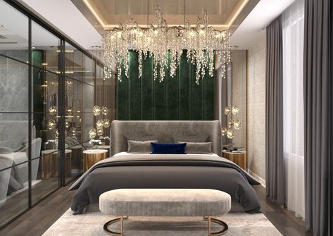 Closet Glam on Behance Bedroom Interior Design Luxury, Modern Luxury Bedroom, Luxury Bedroom Design, Luxury Living Room Design, Luxury Bedroom Master, Elegant Bedroom, Best Interior Design, Contemporary Bedroom, Autodesk 3ds Max