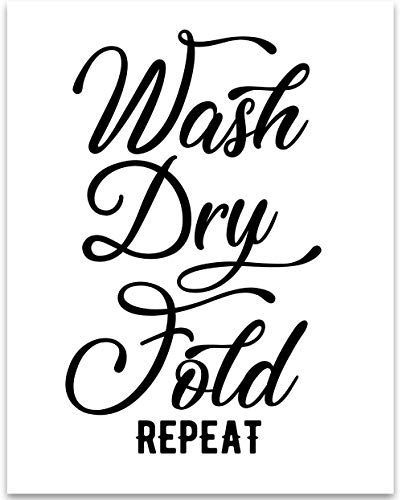 Laundry Room Quotes, Laundry Quotes, Laundry Decal, Laundry Room Decor Diy, Wash Dry Fold Repeat, Bathroom Art Printables, White Laundry Rooms, Laundry Humor, Laundry Room Wallpaper