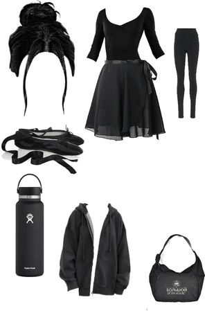 black ballet wrap skirt | ShopLook Dark Ballet Core Aesthetic Outfits, Black Swan Clothes, Black Ballet Skirt Outfit, Dark Ballet Aesthetic Outfit, Ballet Outfit Black, Black Ballerina Outfit, Black Ballet Outfit, Ballet Core Black, Ballet Clothes Outfits