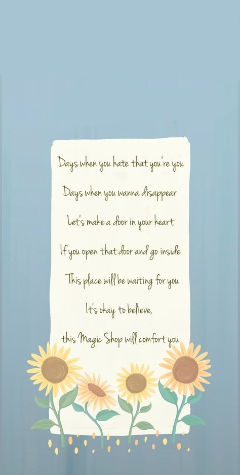 Magic Shop Wallpaper Aesthetic, Word Wallpaper, Positive Quotes Wallpaper, Bts Lyrics, Shopping Quotes, Words Wallpaper, Bts Vkook, Bts Lyric, Cute Disney Wallpaper