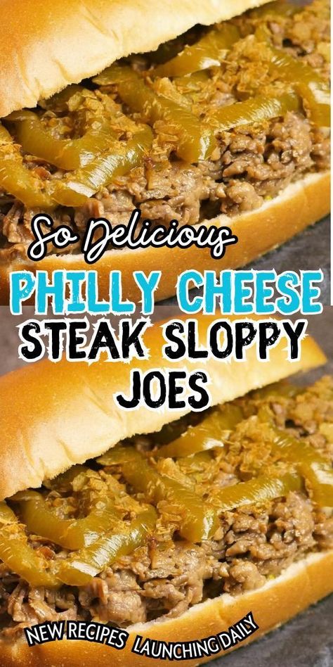 Oh, Philly Cheese Steak Sloppy Joes, where do I begin? This delicious twist on a classic recipe is sure to make your taste buds sing! Picture tender and juicy ground beef cooked to perfection, slathered in a rich and savory sauce, and piled high on a toasted bun. But that’s not all – this sloppy joe gets even better with the addition of sautéed onions, bell peppers, and gooey melted cheese. Bbq Sandwich Recipe, Philly Cheese Steak Sloppy Joes, Cheese Steak Sloppy Joes, Bbq Sandwich, Bbq Steak, Sloppy Joes Recipe, Cheese Steak, Philly Cheese, Sloppy Joe