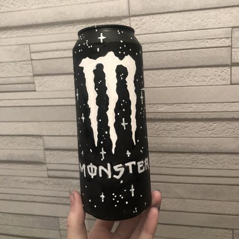 Painting Monster Cans, Hanging Monster Cans, Monster Can Crafts, Monster Cans Diy, Monster Aesthetic, Diy Monsters, Monster Craft, Monster Crafts, Hand Doodles