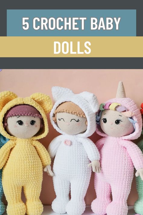 Embark on a heartwarming crochet journey with our adorable collection of  crochet baby dolls!  Craft tiny treasures with intricate details, perfect for cuddling or display. Whether you're a beginner or seasoned crocheter, our patterns offer step-by-step guidance to bring these precious dolls to life. Dive into the world of crochet baby dolls and experience the joy of creating timeless keepsakes. Start stitching today and cherish the magic of handmade dolls! Crochet Baby Doll, Crochet Headband Free, Small Baby Dolls, Crochet Doll Clothes Free Pattern, Baby Doll Bed, Crochet Doll Clothes Patterns, Crochet Headband Pattern Free, Doll Patterns Free