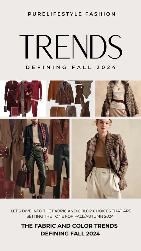 The Fabric and Color Trends Defining Fall 2024 Fall 2024 Color Trends Fashion, 2024 Fall Color Trends, Fall 2024 Color Trends, Fall Color Trend, Winter Wardrobe Essentials, Color Trends Fashion, Expensive Clothes, Trendy Fall Outfits, Date Outfits