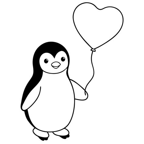 Penguin Black and white Heart Clipart Penguin Clipart Black And White, Penguin Black And White, Heart Clipart Free, Penguin Images, Penguin Clipart, Birds Clipart, Penguin Illustration, Penguin Cartoon, Cartoon Penguin