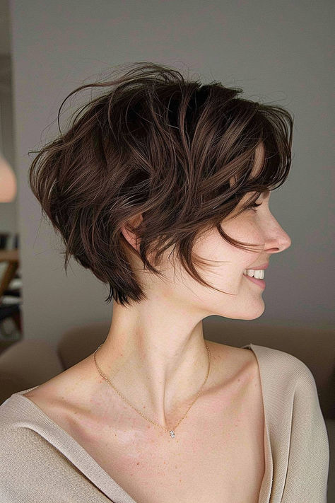 You've Seen The Angled Pixie Cut, Right? Here Are 25 Cute Examples If Not Angled Pixie, Wellness Corner, Hairstyle Change, Angled Haircut, Shot Hair, Wavy Pixie, Choppy Layers, Master Shower, Long Pixie