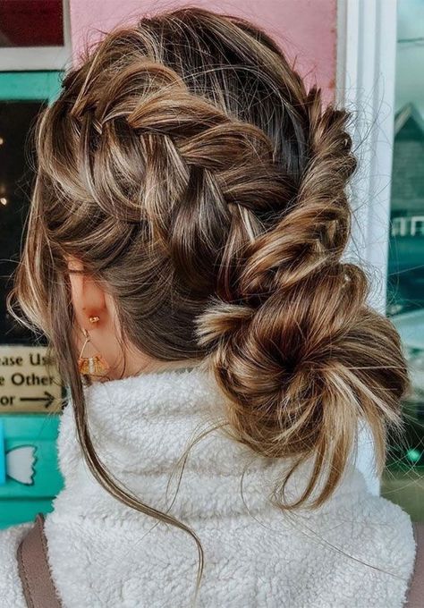 #HairGoals #HumanHair #Wigs #HairWeaves #WeaveBundles Tips Braided Bun Hairstyles, Cute Curly Hairstyles, Braided Ponytail Hairstyles, Work Hairstyles, Braided Bun, Braided Hairstyles Easy, Braids For Long Hair, Bridesmaid Hair, Hair Videos