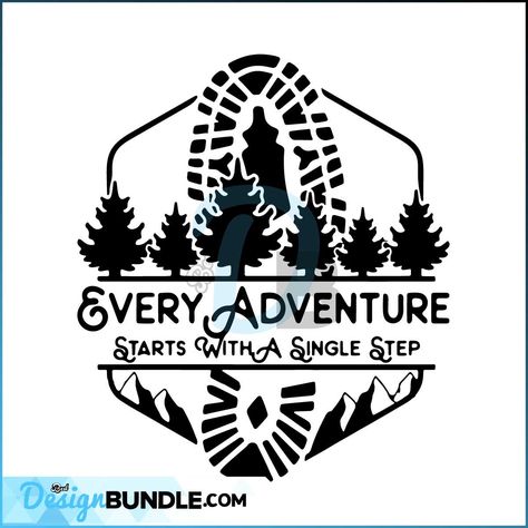 Every Adventure Starts With A Single Step Svg, Hiking Svg Check more at https://bestdesignbundle.com/product/every-adventure-starts-with-a-single-step-svg/ Hiking Svg Free, Hiking Svg, Svg Camping, Camping Ideas, Svg Free, Digital Illustrations, Art File, Cricut Ideas, Graphic Designers