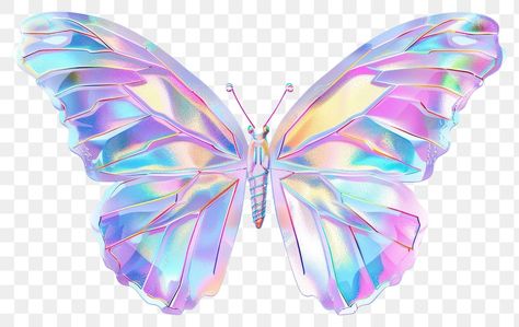 Holographic Butterfly, Iridescent Butterfly, Butterfly 3d, 3d Hologram, Sticker Png, Butterfly Illustration, 3d Butterfly, Rainbow Butterfly, 3d Butterflies