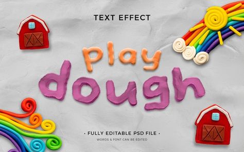 Play dough text effect | Premium Psd #Freepik #psd #letters #alphabet #typography-alphabet #alphabet-letters Alphabet Typography, Typography Alphabet, Word Fonts, Letters Alphabet, Play Dough, Alphabet Activities, Text Effect, Alphabet Letters, Text Effects