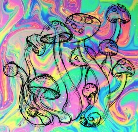 trippy art psychedelic mushroom Trippy Drawing Ideas Easy, Trippy Drawing Ideas, Hippie Drawing, Blacklight Art, Trippy Drawings, Acid Art, Drawing Ideas Easy, Mushroom Drawing, Psychadelic Art