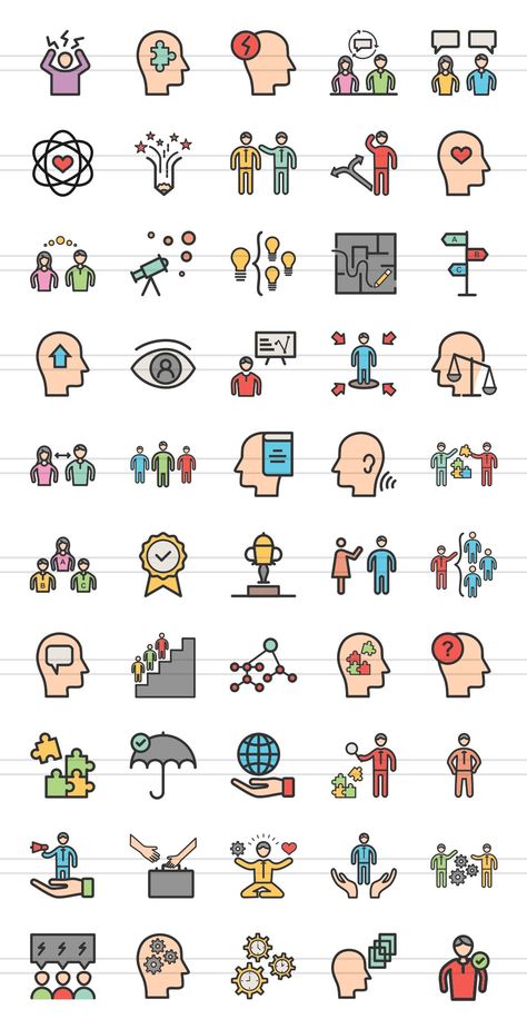 50 Soft Skills Filled Line Icons by IconBunny on @creativemarket Soft Skills Illustration, Oral Communication Design, Organization Development, Communication Icon, Sketch Notes, Creative Icon, Communication Design, Soft Skills, Powerpoint Design