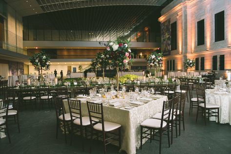 Cleveland Art Museum Wedding, Cleveland Museum Of Art Wedding, Formal Garden Party Wedding, Gold Candlestick Centerpiece, Formal Garden Party, Cleveland Art, Brand Manager, Tufted Couch, Candlestick Centerpiece