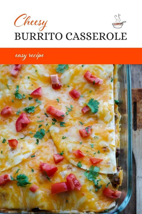 Easily satisfy your Mexican food cravings with this Layered Burrito Casserole recipe! Indulge in the irresistible flavors of a traditional burrito without the lengthy preparation. This simple-to-make casserole is not just delicious but also perfect for feeding a group, transforming your favorite cuisine into a hassle-free delight. Burrito Shell Recipes, Layered Burrito Casserole, Burrito Casserole Recipe, Mexican Burritos, Best Burrito, Favorite Casserole Recipes, Burrito Casserole, Taco Seasoning Packet, Spaghetti Casserole