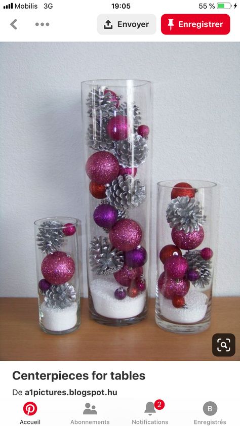 Diy Christmas Decor Ideas, Christmas Vases, Diy Christmas Decor, Christmas Centerpieces Diy, Xmas Deco, Easy Christmas Decorations, Best Diy, Christmas Decor Ideas, Shelf Ideas