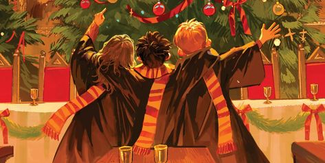 "Christmas at Hogwarts" illustrated book coming soon for 2024 | Wizarding World Harry Potter Christmas Illustration, Harry Potter Christmas Fanart, Christmas Hogwarts, Christmas At Hogwarts, Harry Potter Hogwarts Mystery, Magic Awakened, Harry Potter Train, Harry Potter New, Train Illustration