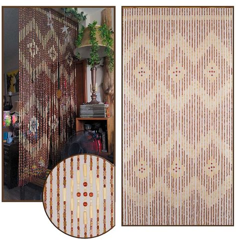 CLEARANCE Hand Made Bamboo/wood Beaded Curtain-bohemian Door Beads-35.5 Wide X 77 High-45 Strands-pride. PLEASE Read Description - Etsy Stay Flexible, Bamboo Beads, Bamboo Beaded Curtains, Door Beads, Beaded Curtain, Bamboo Curtains, Bohemian Curtains, Buy Bead, Beaded Curtains