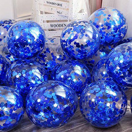 Instructions: After inflating the confetti balloons, rub the surface of the balloons with a carpet or a dry towel to help the confetti stick to the inside surface of the balloons, or spray a little water into the balloons before inflating. | Package Including: 24 pieces 12 inch confetti latex balloons. | High Quality Material: made of high quality latex, durable, fill with air or helium. | Excellent Decoration: confetti balloons are gorgeous to decorate kids birthday party, gender neutral baby s Lila Party, Purple Party Decorations, Helium Balloons Birthday, Purple Confetti, Transparent Balloons, Glitter Balloons, Ball Birthday, Girl Birthday Decorations, Paper Confetti