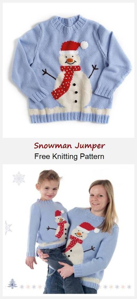 Baby Christmas Jumper, Knit Christmas Sweater, Christmas Pictures Vintage, Knitted Christmas Jumpers, Bobble Stitch Crochet, Snowman Sweater, Baby Boy Knitting Patterns, Knit Christmas, Jumper Knitting Pattern