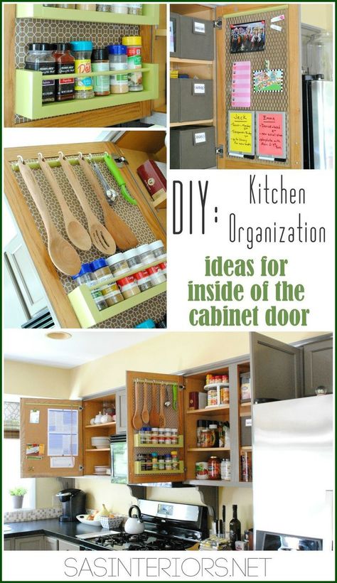 small kitchen ideas - #home decor ideas #home design - yourhomedecoridea... Ideas For Storage, Kitchen Organization Ideas, Kabinet Dapur, Ideas Para Organizar, Kitchen Cabinet Organization, Kitchen Decorating, Kitchen Redo, Door Storage, Cabinet Organization