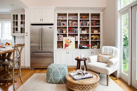 cozy keeping room.   Extending my cabinets toward front of house Cozy Keeping Room Off Kitchen, Seating Area In Kitchen, Keeping Room Off Kitchen, Kitchen Sitting Areas, Keeping Room Ideas, Kitchen Sitting Area, Kitchen Seating Area, Kitchen Keeping Room, Kitchen Built Ins