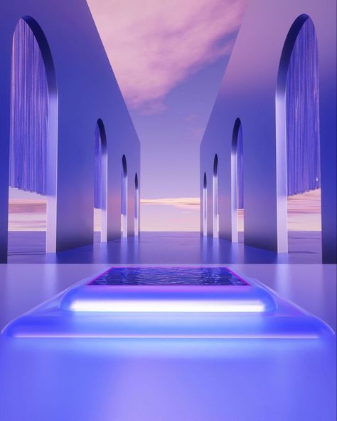 Dreamscape House, Dreamlike Aesthetic, Futurism Architecture, معطر جو, Dreamscape Architecture, Dreamcore Aesthetic, Dance Rooms, Vaporwave Art, Meaningful Pictures