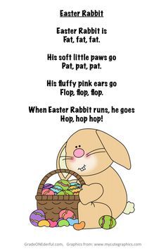 Easter Speeches, Easter Poems, Kindergarten Poems, Preschool Poems, Easter Songs, Easter Lessons, Small Poems, Songs For Toddlers, Kids Web