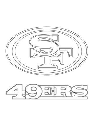 49ers Colors, Carolina Panthers Logo, Football Coloring Pages, 49ers Logo, San Francisco 49ers Logo, Panther Logo, 49ers Football, Superman Logo, Free Stencils