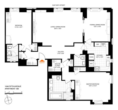 Classic Six Apartment New York, Floor Plans Apartment, Studio Apartment Plan, Small Apartment Layout, Apartment New York, Apartment Plan, Apartment Floor, Ny Apartment, Carpentry And Joinery