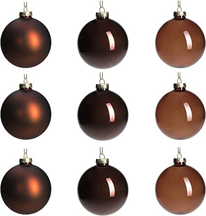 Halloween Wedding Party, Xmas Tree Decoration, Glass Christmas Balls, Glass Theme, Christmas Ball Ornaments, Brown Christmas, Shatterproof Ornaments, Glass Ball Ornaments, Wreaths And Garlands