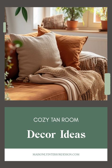 Transform your living space with these tan room ideas that radiate warmth and comfort. Explore different ways to incorporate earthy tones into your decor for a serene atmosphere. From cozy tan walls to warm furnishings and inviting textiles, find inspiration to create a cozy retreat at home. Utilize tan elements and natural accents that harmonize beautifully to make your rooms feel welcoming. Discover how accessories, rugs, and lighting can enhance the coziness of your tan-themed rooms for a perfect home escape that you'll love. Tan Room Decor, Tan Room Ideas, Tan Accent Wall, Tan Couch, Tanning Room, Tan Walls, Sleek Decor, Themed Rooms, Cozy Home Decor