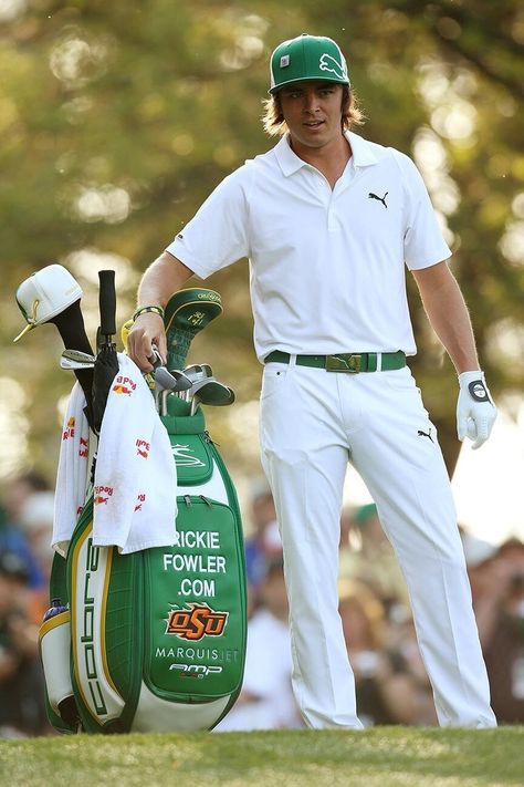 Rickie Fowler at the Masters Ricky Fowler, Golf Fashion Men, Famous Golfers, Cobra Golf, Rickie Fowler, Masters Golf, Golf Style, Augusta National Golf Club, Augusta National