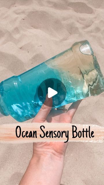 Ocean Sensory Bottles, Beach Preschool, Bottle Sensory, Ocean Sensory, Mouth Wash, Sensory Bottle, Water Food, Baby Activities, Sensory Bottles