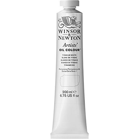 Winsor  Newton Artists Oil Color Paint 200ml Tube Titanium White *** You can find more details by visiting the image link. (This is an affiliate link) Oil Color, Prussian Blue, Yellow Ochre, Titanium White, Craft Artists, Winsor & Newton, Artist Paint, Arts And Crafts Supplies, Painting Supplies