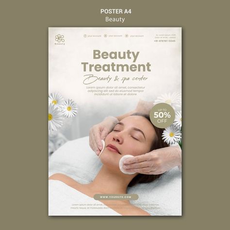 Picnic Spring, Spa Flyer, Beauty Expo, Beauty Salon Posters, Skin Care Center, Flower Woman, Poster Flower, Beauty Posters, Graphic Design Ads