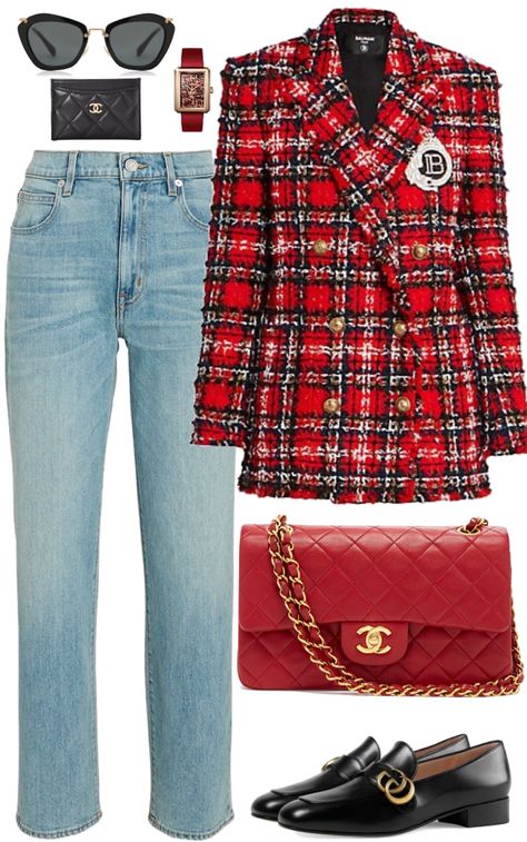 Red Chanel Bag Outfit, Red Chanel Bag, Red Bag Outfit, Chanel Bag Outfit, Coach Outfits, Sporty Women, Red Chanel, Friday Outfit, Bag Outfit