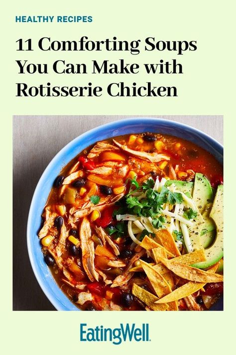 Soup Made With Rotisserie Chicken, Soups With Rotisserie Chicken, Soup With Rotisserie Chicken, Chicken Broccoli Soup, Rotisserie Chicken Recipes Healthy, Rotisserie Chicken Soup, Chicken Soup Crockpot, Easy Chicken Soup, Creamy Chicken Noodle Soup