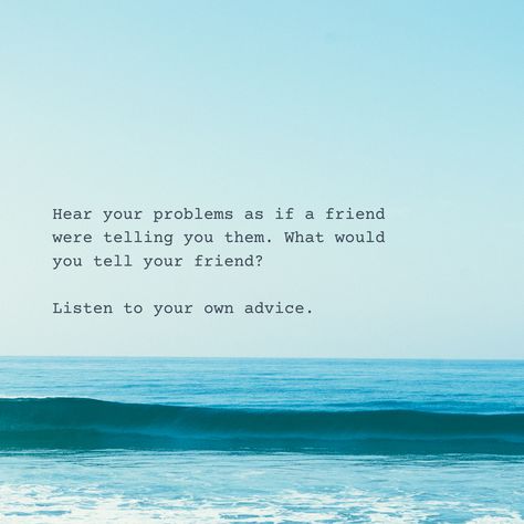 Sometimes putting yourself is someone else’s shoes can help. Sometimes putting someone else in YOUR shoes can help. If you friend was facing what you’re facing today, what would you tell them? Wouldn’t you lead with a bit more compassion? It’s time to start listening to your own advice. Need Someone, Someone Elses, Listening To You, To Tell, Motivational Quotes, Quotes