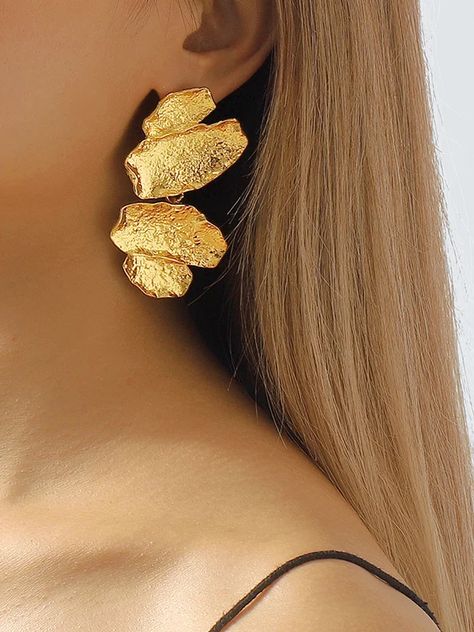 Gold statement earrings